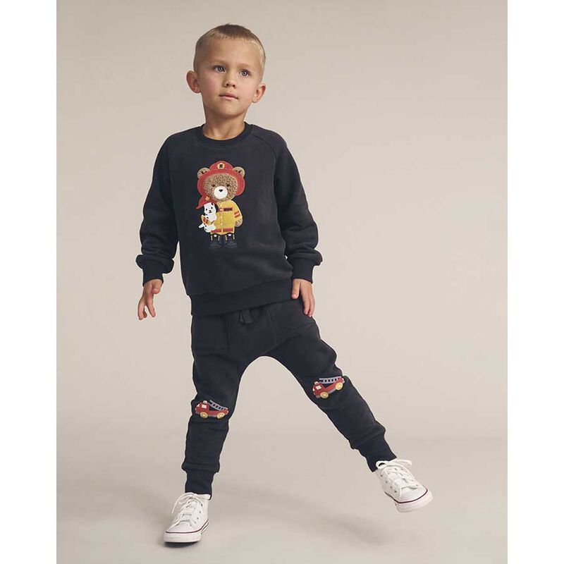Huxbaby Fire Truck Drop Crotch Pant 3-5Y image number 1